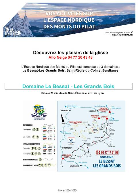 Vos activités sur l'Espace Nordique des Monts du Pilat